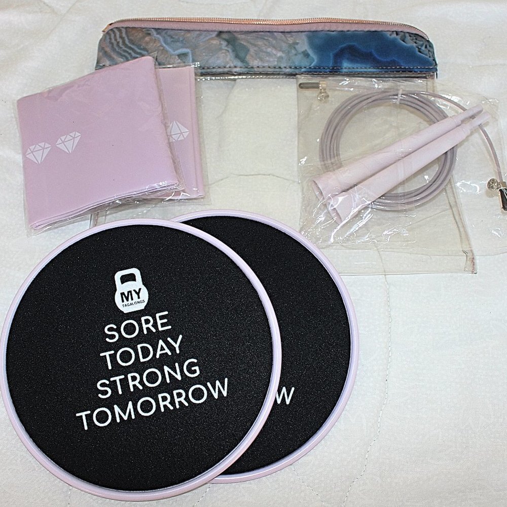 NEW - My Tagalogs Workout Kit - Rope, Glider, Resistance Bands for Travel, Home - Picture 2 of 5